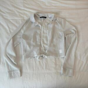 White long sleeve sheer